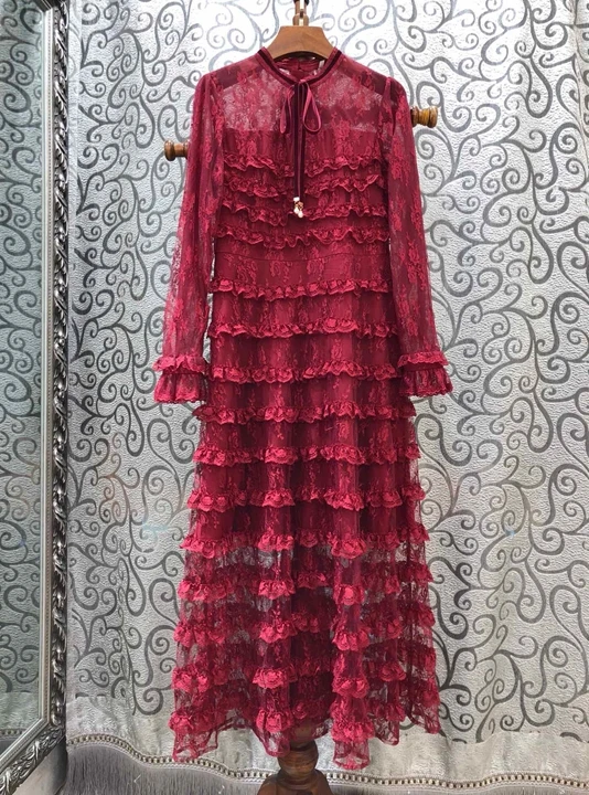 Early autumn 2019 new women's wear necktie tie knotted layer by layer with fungus edge long sleeve perspectives dress 721
Early autumn 2019 new women's wear necktie tie knotted layer by layer with fungus edge long sleeve perspectives dress 721