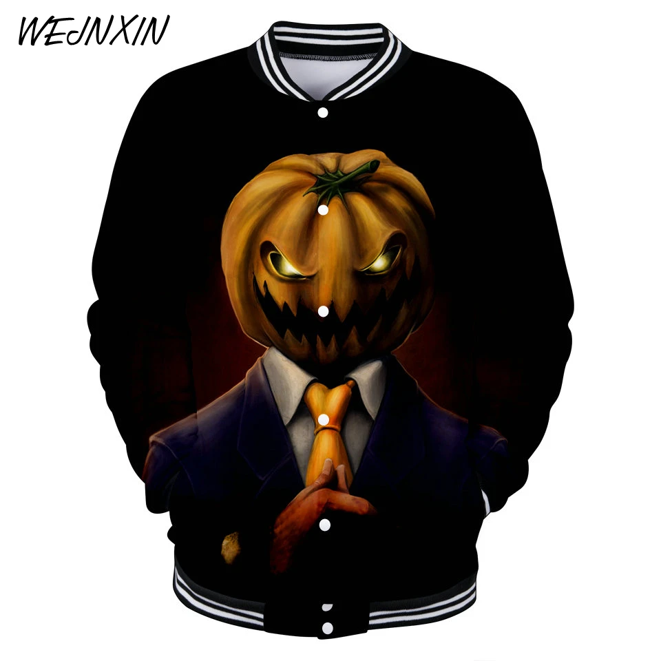 WEJNXIN Funy Halloween Horror 3D Baseball Jacket Men Women Pumpkin Face Cosplay Happy Halloween Hoodies Sweatshirt
WEJNXIN Funy Halloween Horror 3D Baseball Jacket Men Women Pumpkin Face Cosplay Happy Halloween Hoodies Sweatshirt