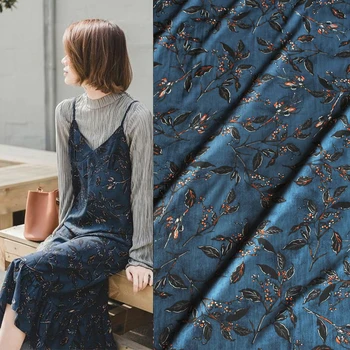 JaneYU Spring And Summer New Vintage Leaf Prints Chiffon Fabric Dress Sling Dress Cloth And Blue Fabric
JaneYU Spring And Summer New Vintage Leaf Prints Chiffon Fabric Dress Sling Dress Cloth And Blue Fabric