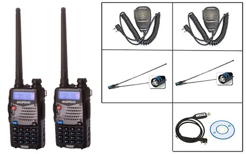 2XBlack BaoFeng UV-5RA PLUS Two Way Radio+ 1Xprograming cable+2XBF MIC+2X771-F antenna free shipping
2XBlack BaoFeng UV-5RA PLUS Two Way Radio+ 1Xprograming cable+2XBF MIC+2X771-F antenna free shipping