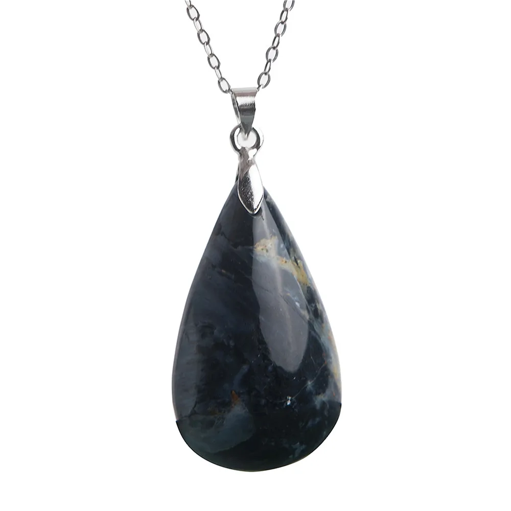 Natural Water Drop Pendant Necklace Blue Quartz Gem Stone Crystal Charm Necklace For Women Fashion Jewelry Pendant
Natural Water Drop Pendant Necklace Blue Quartz Gem Stone Crystal Charm Necklace For Women Fashion Jewelry Pendant