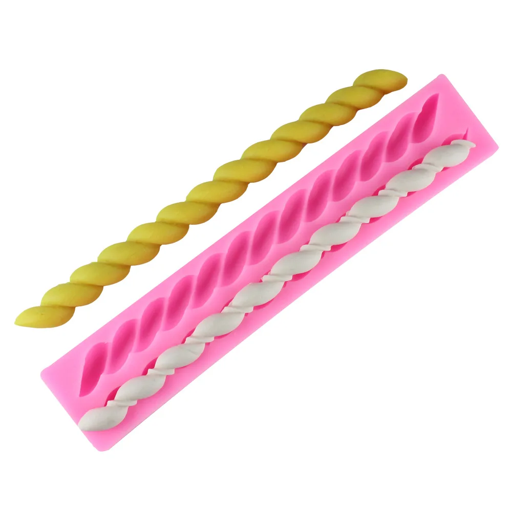 1PC Twist Rope String Shape Silicone Cake Mold DIY Jelly Chocolate Baking Mould Sugar Craft Fondant Cake Border Decorating Tools
1PC Twist Rope String Shape Silicone Cake Mold DIY Jelly Chocolate Baking Mould Sugar Craft Fondant Cake Border Decorating Tools