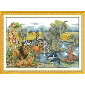 Joy Sunday cross-stitch kits mulina wall paintings animal world birthday gift cross stitch embroidery Needlework home decoration
Joy Sunday cross-stitch kits mulina wall paintings animal world birthday gift cross stitch embroidery Needlework home decoration