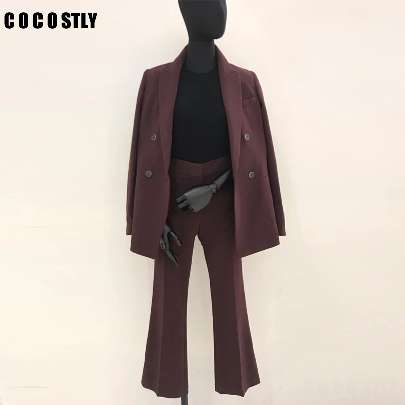 2019 Korean Work Pant Suits Women OL 2 Piece Sets Double Breasted Blazer Jacket wide leg Trousers Suit For Women Set Feminino
2019 Korean Work Pant Suits Women OL 2 Piece Sets Double Breasted Blazer Jacket wide leg Trousers Suit For Women Set Feminino