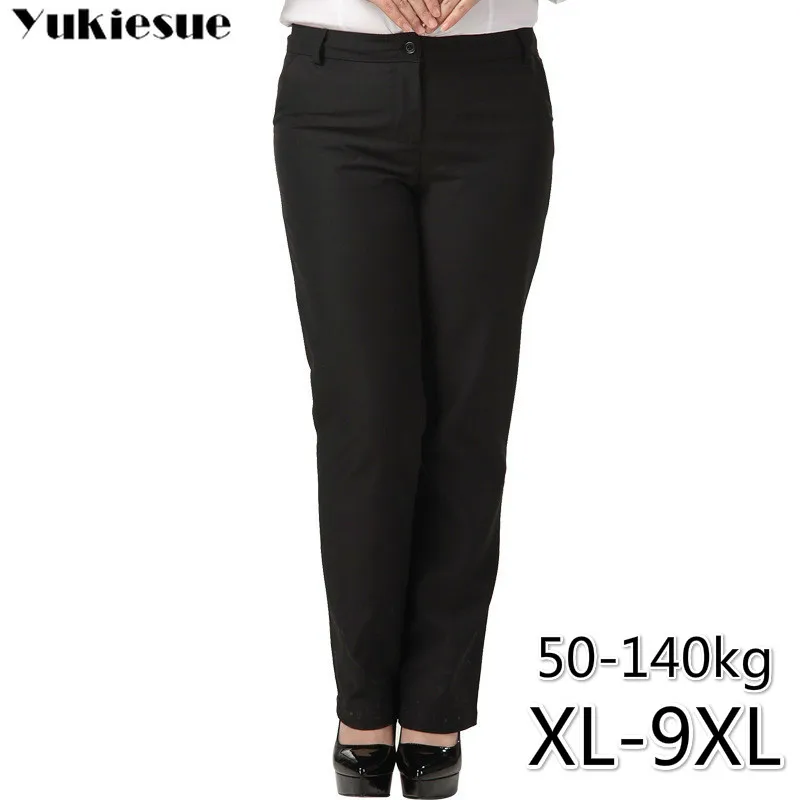 

OL office women's pants for women pantalon femme streetwear with high waist formal suit pants Plus size 9XL female trousers