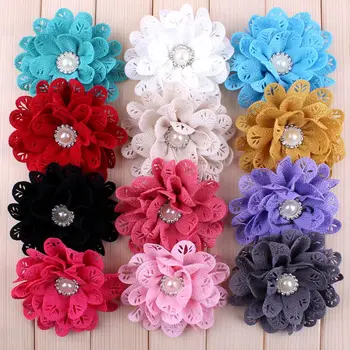 20pcs/lot 3.8" 12Colors Newborn Chic Fabric Flowers+Pearl Button For Children Artificial Flowers For Wedding Decoration
20pcs/lot 3.8" 12Colors Newborn Chic Fabric Flowers+Pearl Button For Children Artificial Flowers For Wedding Decoration