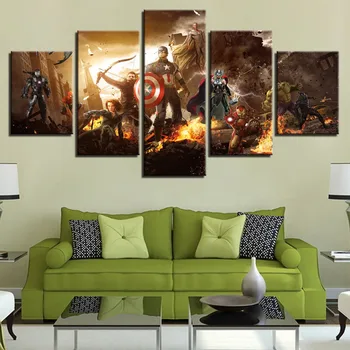 5 Pieces Canvas Art Modern Cartoon Movie Poster Canvas Captain America Prints on Canvas for Home Living Room Fashion Decor
5 Pieces Canvas Art Modern Cartoon Movie Poster Canvas Captain America Prints on Canvas for Home Living Room Fashion Decor