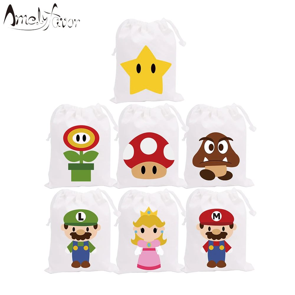 Mario Theme Party Favor Bags Mario Party Gift Bags Candy Bags Kids Birthday Party Event Festival Supplies 7PCS
Mario Theme Party Favor Bags Mario Party Gift Bags Candy Bags Kids Birthday Party Event Festival Supplies 7PCS