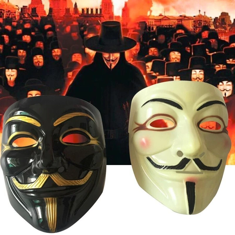 

Halloween Masks V for Vendetta Mask Guy Fawkes Anonymous Fancy Dress Cosplay Costume
