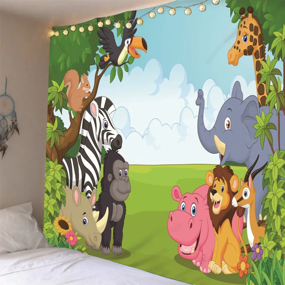Cartoon Animal Tapestry For Kids wall hanging Thin Polyester Beach Towel Backdrop Home Decoration Wall Art Multiple sizes
Cartoon Animal Tapestry For Kids wall hanging Thin Polyester Beach Towel Backdrop Home Decoration Wall Art Multiple sizes