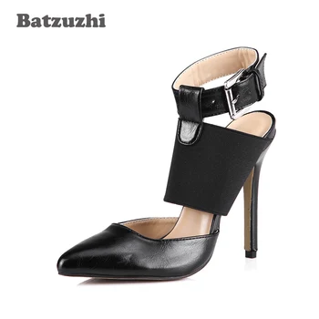 Batzuzhi Fashion Women Shoes Sexy 12cm High Heels Slingback Ankle Straps Black Leather Pump Shoes Pointed Toe Slim Pump Shoes
Batzuzhi Fashion Women Shoes Sexy 12cm High Heels Slingback Ankle Straps Black Leather Pump Shoes Pointed Toe Slim Pump Shoes