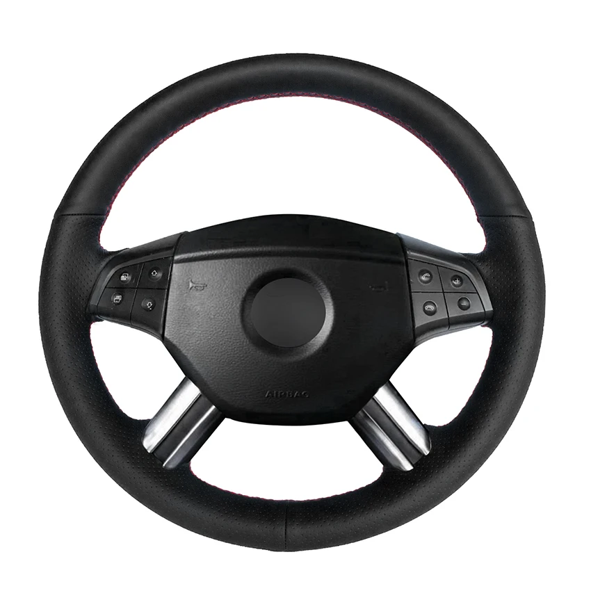 Hand-stitched Black Genuine Leather Car Steering Wheel Cover for Mercedes-Benz W164 M-Class ML350 ML500 2005 2006 X164 GL
Hand-stitched Black Genuine Leather Car Steering Wheel Cover for Mercedes-Benz W164 M-Class ML350 ML500 2005 2006 X164 GL