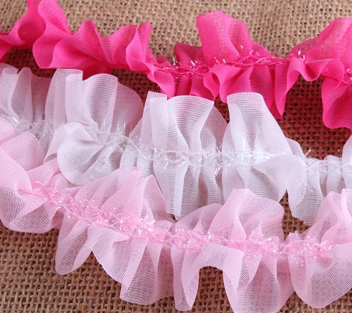 Wholesale ! 15yards/lot 4CM White/Pink Chiffon Ruffled Lace Trim DIY Decoration Lace Fabrics
Wholesale ! 15yards/lot 4CM White/Pink Chiffon Ruffled Lace Trim DIY Decoration Lace Fabrics