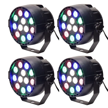Pack of 4 Lights LED Stage Light Lamp RGBW PAR Lights 12pcs LEDs 12W Sound-activated Auto DMX512 Disco Light for DJ Club Pub KTV
Pack of 4 Lights LED Stage Light Lamp RGBW PAR Lights 12pcs LEDs 12W Sound-activated Auto DMX512 Disco Light for DJ Club Pub KTV