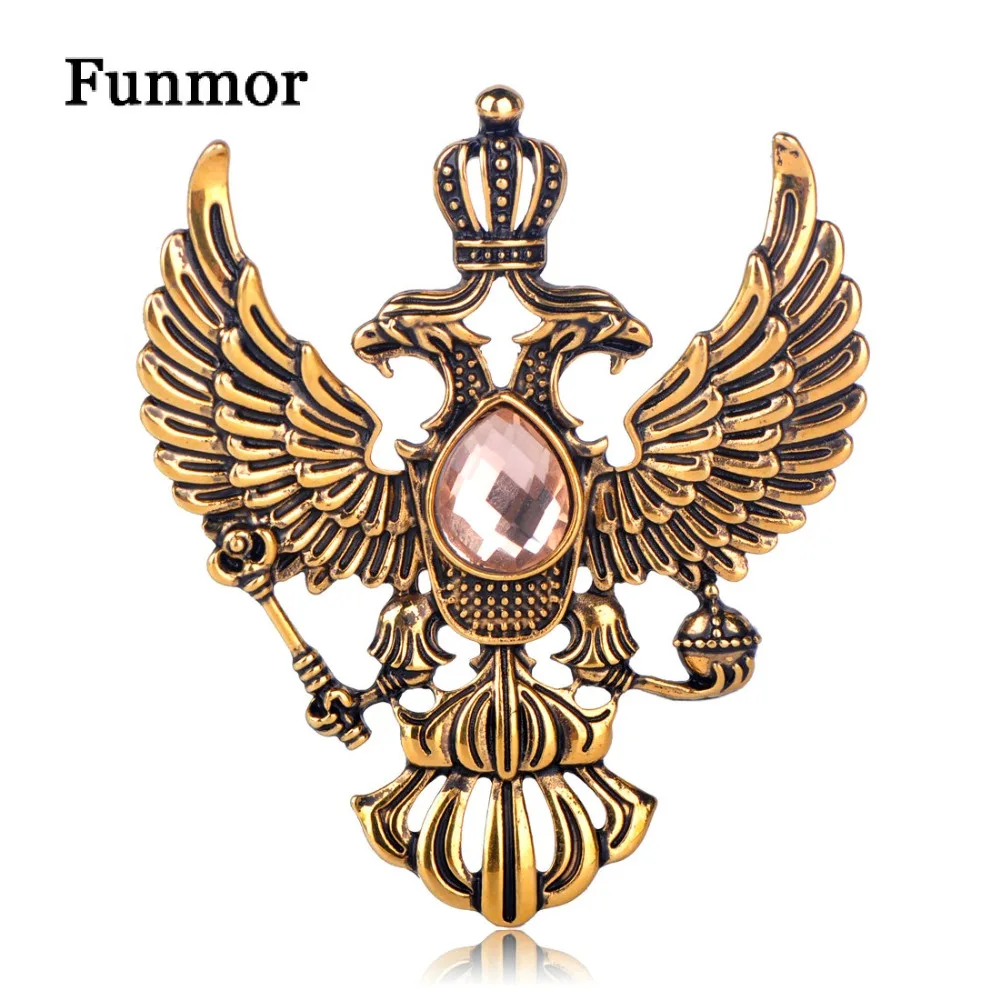 Russian National Emblem Shape Brooches Pendant Classic Antique Gold Color Yellow Rhinestone Corsage Women Men Hijab Pins Badge
Russian National Emblem Shape Brooches Pendant Classic Antique Gold Color Yellow Rhinestone Corsage Women Men Hijab Pins Badge