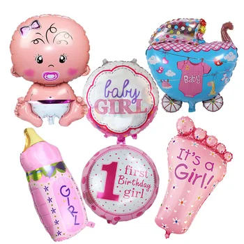 Baby Shower Air Balloons 1th Birthday Party Decoration Foil Balloons Baby Girl & Boy Happy Birthday Helium balls globos 6pcs/lot
Baby Shower Air Balloons 1th Birthday Party Decoration Foil Balloons Baby Girl & Boy Happy Birthday Helium balls globos 6pcs/lot