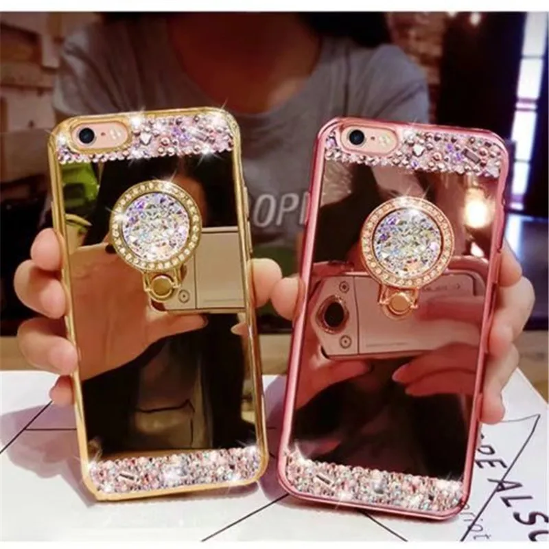 Luxury Gemstone Plated Mirror Case for iPhone 7 8 Plus Case Retainer Back Cover for iPhone 8 7 6 6S Plus
Luxury Gemstone Plated Mirror Case for iPhone 7 8 Plus Case Retainer Back Cover for iPhone 8 7 6 6S Plus