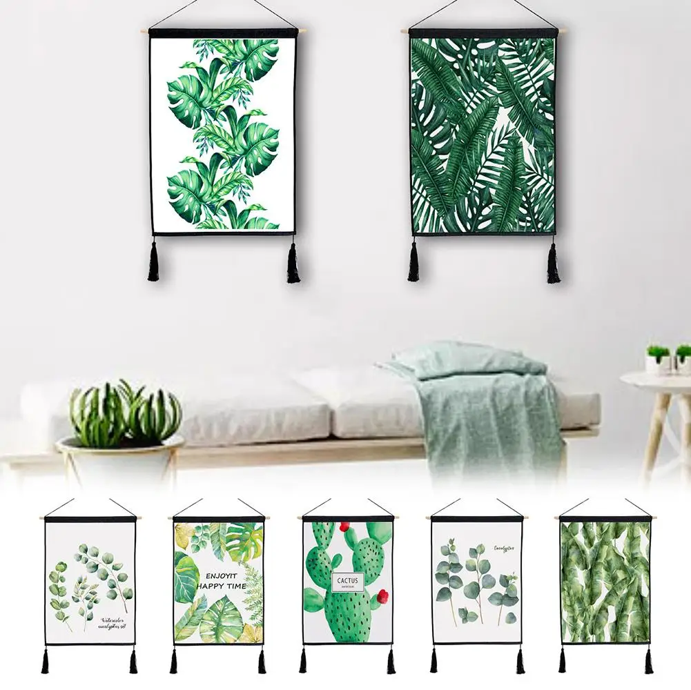 45x65cm Nordic Poster Green Plant Painting with Tassel Wall Decorative Picture Wall Pictures for Living Room Wall Art Home Decor 
45x65cm Nordic Poster Green Plant Painting with Tassel Wall Decorative Picture Wall Pictures for Living Room Wall Art Home Decor