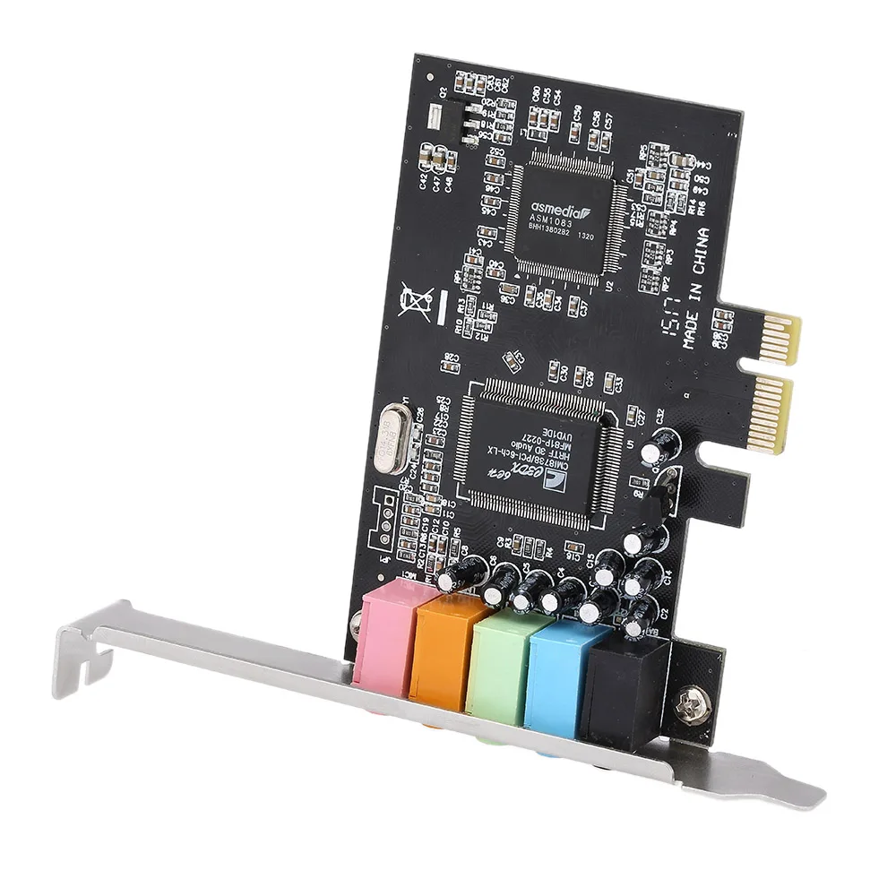 5.1 Sound PCI-E Express Card PCI E Express 5 Port Sound Card Stereo Surround Sound Card for PC Computer Desktop Black
5.1 Sound PCI-E Express Card PCI E Express 5 Port Sound Card Stereo Surround Sound Card for PC Computer Desktop Black