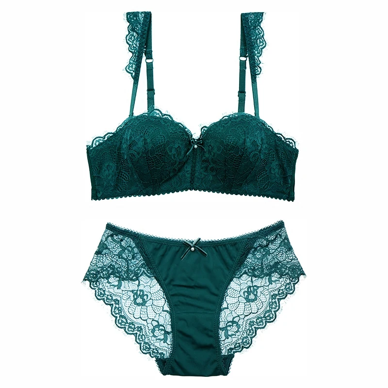Fashion sexy bra set women's push up lace underwear panties adjustable breathable 1/2 cup bra set French young ladies intimates
Fashion sexy bra set women's push up lace underwear panties adjustable breathable 1/2 cup bra set French young ladies intimates