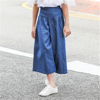 2019 New Summer Teenage Girl Solid Wide-leg Jeans Trousers Kids Girls Denim Pants Toddler Girl Clothes Ankle-length Leggings S25
2019 New Summer Teenage Girl Solid Wide-leg Jeans Trousers Kids Girls Denim Pants Toddler Girl Clothes Ankle-length Leggings S25