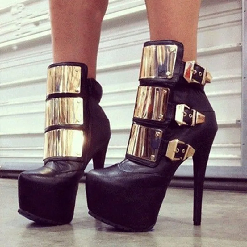SHOFOO shoes.Elegant new free shipping, black leather, gold sequins, 14.5 cm high heel boots, ankle boots. SIZE:34-45
SHOFOO shoes.Elegant new free shipping, black leather, gold sequins, 14.5 cm high heel boots, ankle boots. SIZE:34-45