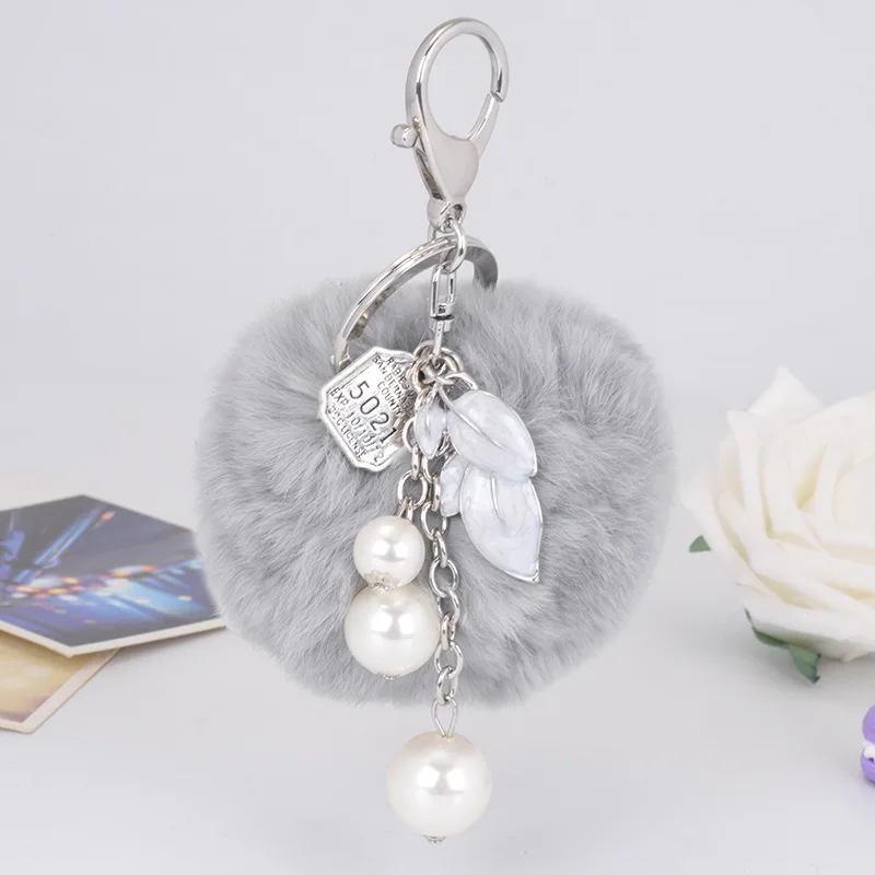 Fashion Fluffy Rabbit Fur Ball Keychain Alloy Tag Small Leaf Pearl Key Rings Women Handbag Charm Pendent Fur Pom Pom Key Chains
Fashion Fluffy Rabbit Fur Ball Keychain Alloy Tag Small Leaf Pearl Key Rings Women Handbag Charm Pendent Fur Pom Pom Key Chains