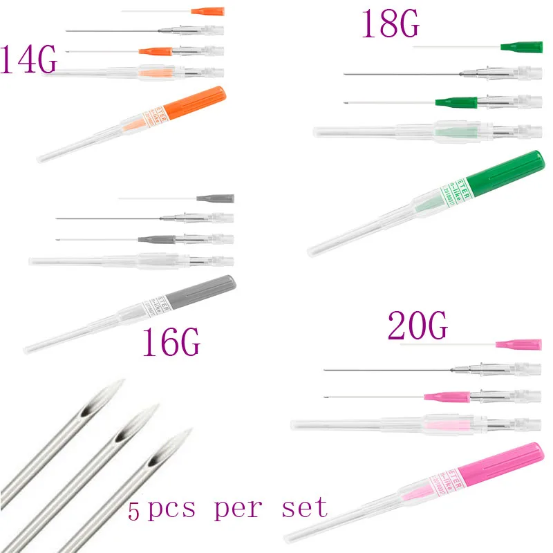 Showlove5Pcs Steel Catheter Body Piercing Needles Sterilized Pack Piercing Supply Tattoo Sale 14G 16G 18G 20G
Showlove5Pcs Steel Catheter Body Piercing Needles Sterilized Pack Piercing Supply Tattoo Sale 14G 16G 18G 20G