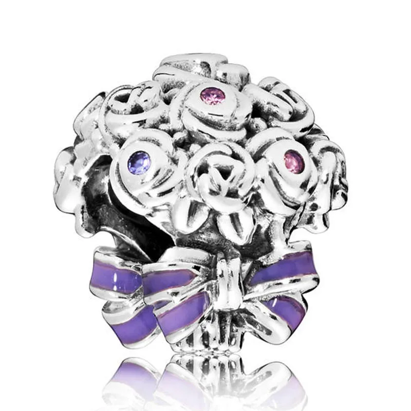 New 925 Sterling Silver Bead Charm Purple Enamel Roses Bouquet Celebration Bouquet Beads Fit Pandora Bracelet Bangle Diy Jewelry
New 925 Sterling Silver Bead Charm Purple Enamel Roses Bouquet Celebration Bouquet Beads Fit Pandora Bracelet Bangle Diy Jewelry