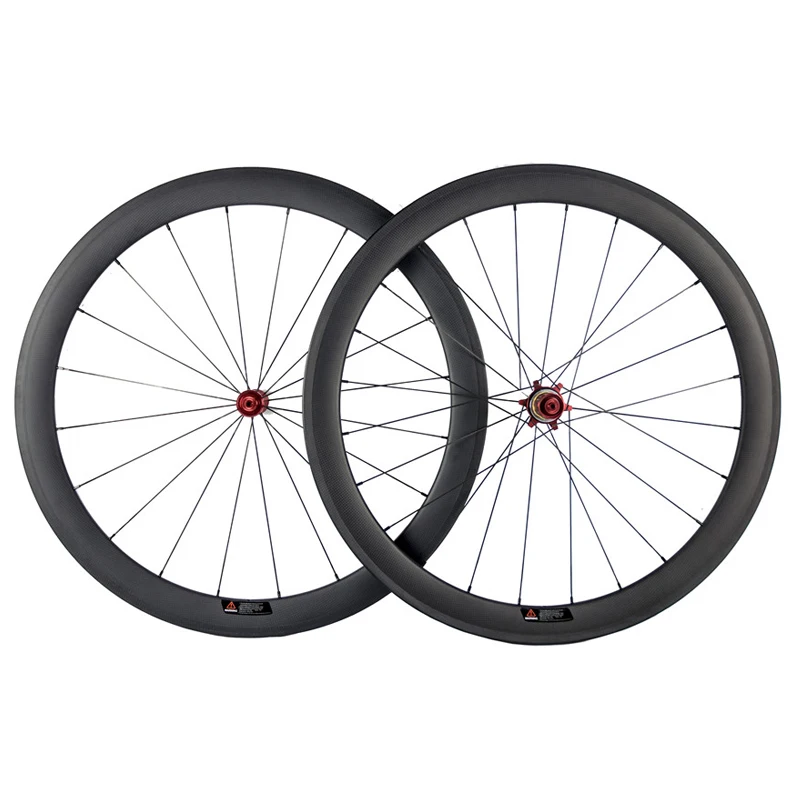 Top quality 50mm clincher carbon wheelset 23mm width road wheels with chosen straight pull hub and supertlight wheel spoke
Top quality 50mm clincher carbon wheelset 23mm width road wheels with chosen straight pull hub and supertlight wheel spoke