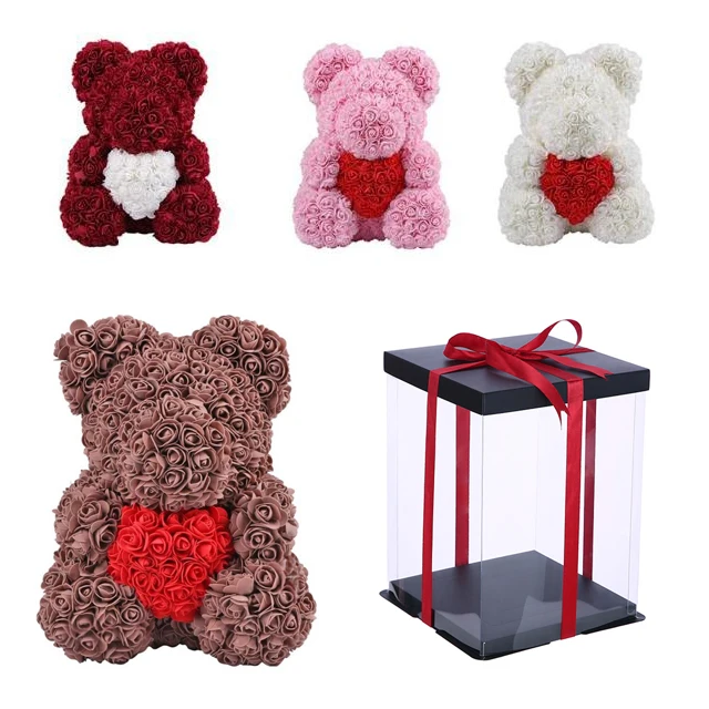 40cm Soap Foam Bear of Roses Teddi Bear Rose Flower Artificial New Year Gifts for Women Valentines Gift Christmas Dried Flowers
40cm Soap Foam Bear of Roses Teddi Bear Rose Flower Artificial New Year Gifts for Women Valentines Gift Christmas Dried Flowers
