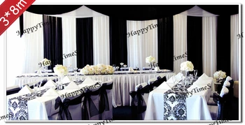 Wedding Decoration Backdrop With Swags Wedding&Banquet Background Curtain Backdrop In Black&White Color 
Wedding Decoration Backdrop With Swags Wedding&Banquet Background Curtain Backdrop In Black&White Color
