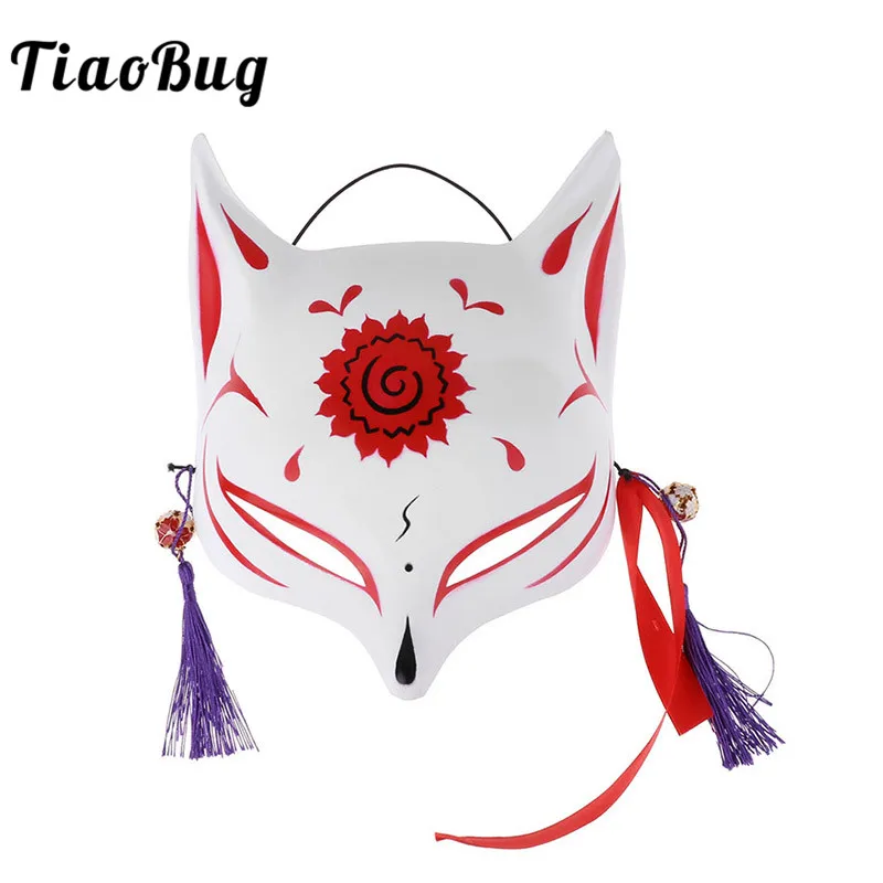 TiaoBug Hand-painted Japanese Half Face PVC Fox Mask with Bells Masquerade Kabuki Kitsune Anime Cosplay Costume Accessories
TiaoBug Hand-painted Japanese Half Face PVC Fox Mask with Bells Masquerade Kabuki Kitsune Anime Cosplay Costume Accessories