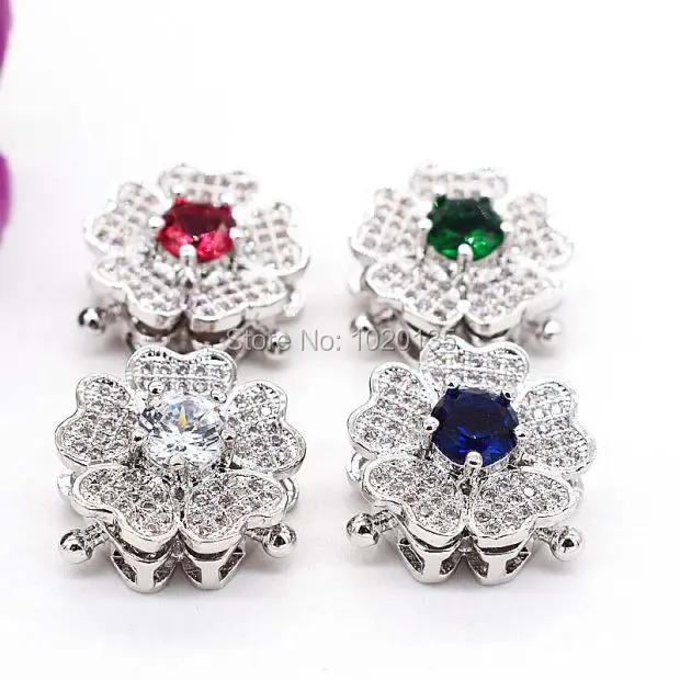 

one pcs multicolor knoted plated flower Jewelry Clasp one string wholesale lock hook FPPJ FPPJ