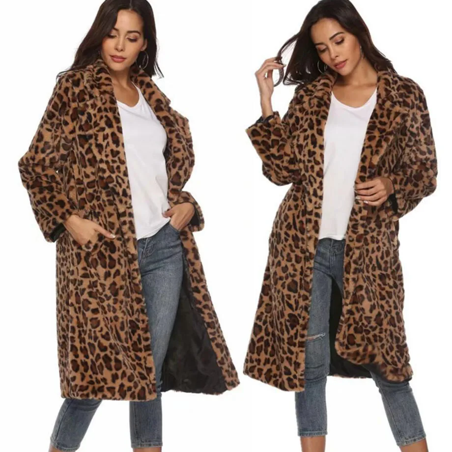women coats long sleeve cardigan outer coat leopard faux fur feminino outercoat trench women warm sexy winter outcoats
women coats long sleeve cardigan outer coat leopard faux fur feminino outercoat trench women warm sexy winter outcoats