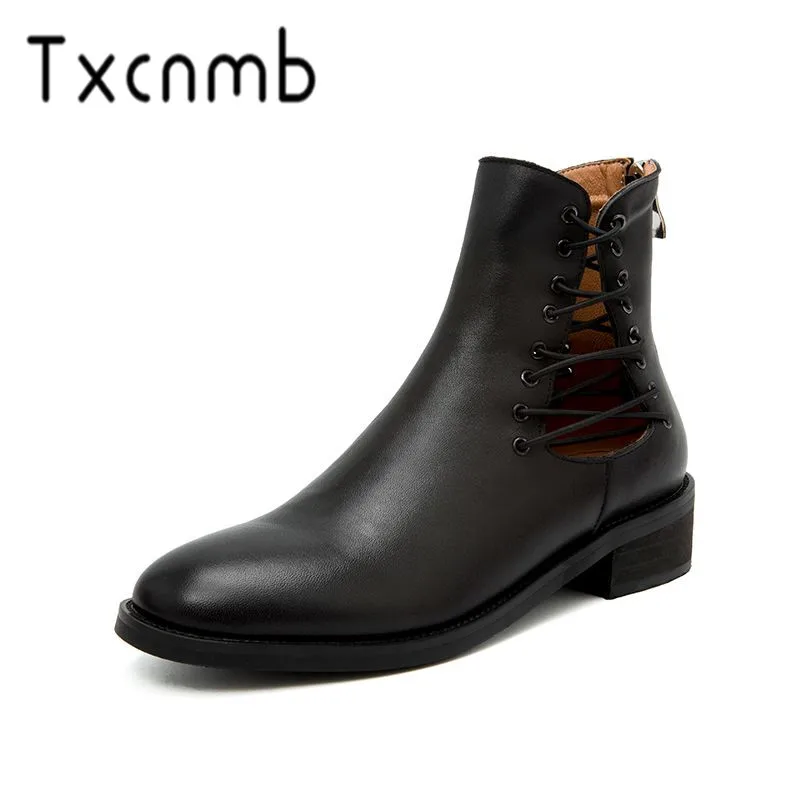 TXCNMB Boots Women Genuine Leather Ankle Boots for Women Heels Round Toe Chelsea Boots Female Spring Shoes Women
TXCNMB Boots Women Genuine Leather Ankle Boots for Women Heels Round Toe Chelsea Boots Female Spring Shoes Women