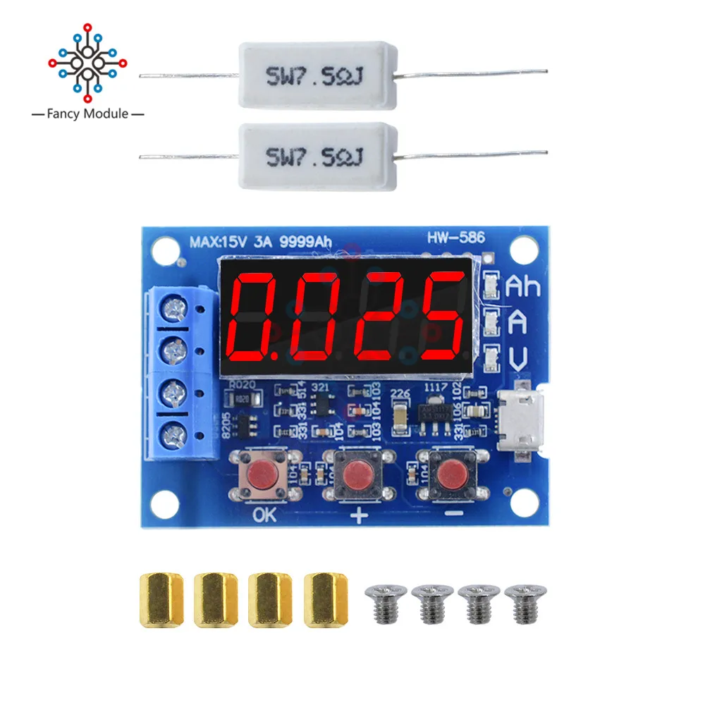 HW 586 1 2 v 12v 18650 литий ионный Батарея Ёмкость тестер + сопротивления свинцово