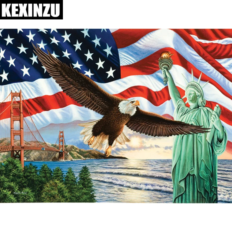 Full Square/Round Drill 5D DIY Diamond Painting USA banner Eagle fly Embroidery Cross Stitch Mosaic Home wedding decoration
Full Square/Round Drill 5D DIY Diamond Painting USA banner Eagle fly Embroidery Cross Stitch Mosaic Home wedding decoration