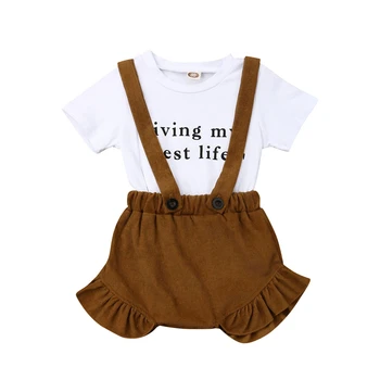 2PCS Toddler Newborn Baby Girl Clothes Tops T-shirt+Bib Pants Kids Outfit Girl Summer Clothes Kids Set Clothing Ruffle Outfits
2PCS Toddler Newborn Baby Girl Clothes Tops T-shirt+Bib Pants Kids Outfit Girl Summer Clothes Kids Set Clothing Ruffle Outfits