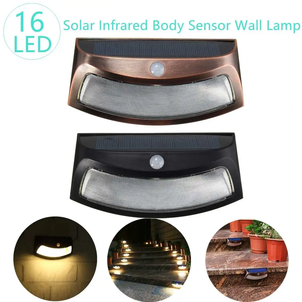 Solar Powered 3W Waterproof PIR Sensor Bright LED Wall Light Stairway Step Lamp Warm Yellow Solar LED Light
Solar Powered 3W Waterproof PIR Sensor Bright LED Wall Light Stairway Step Lamp Warm Yellow Solar LED Light
