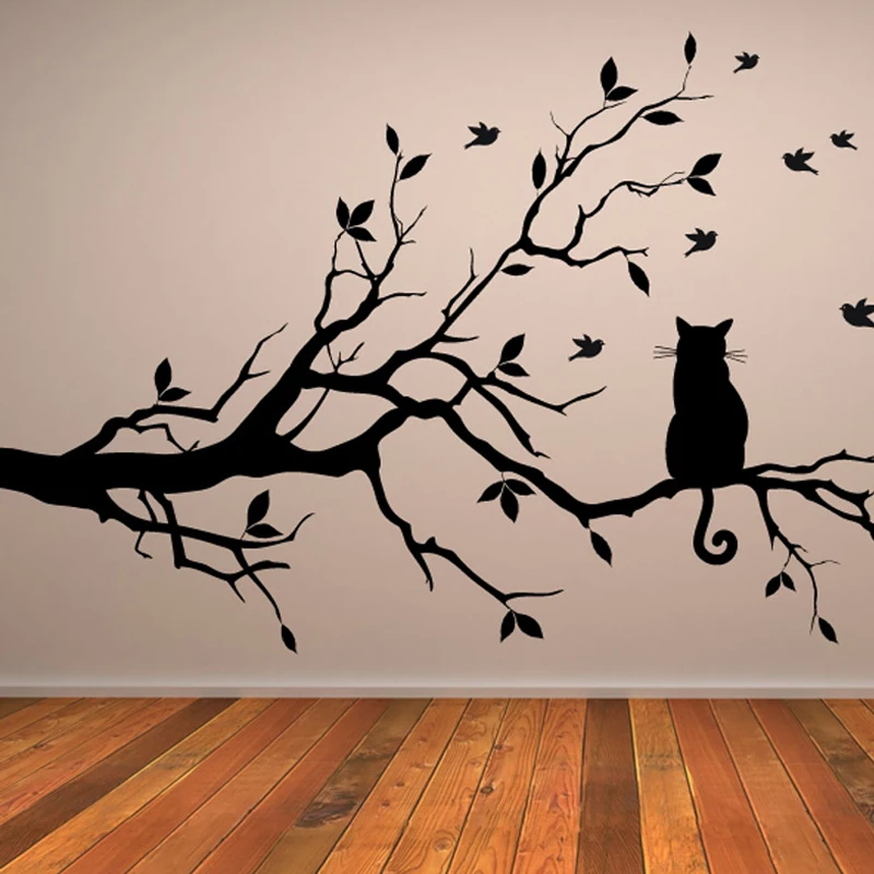 Cat On The Tree Branch Wall Sticker Birds Home Decor Living Room Waterproof Kitchen Nursery Wall Decals
Cat On The Tree Branch Wall Sticker Birds Home Decor Living Room Waterproof Kitchen Nursery Wall Decals