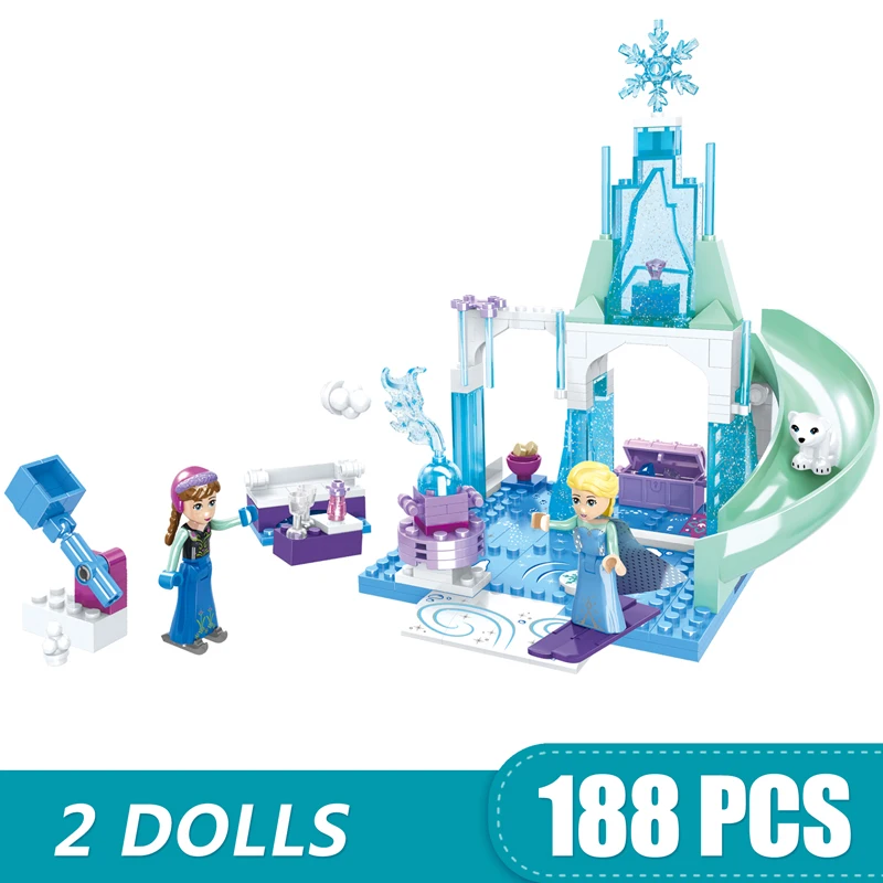 188PCS Small Building Blocks Toys Compatible with Legoe Elsa's Sparkling paradise Gift for girls boys children DIY
188PCS Small Building Blocks Toys Compatible with Legoe Elsa's Sparkling paradise Gift for girls boys children DIY