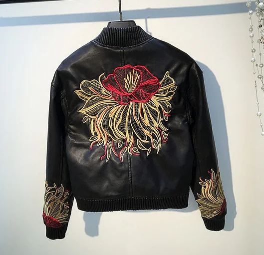 2019 Bomber Women Jacket Special Offer Embroidery Full Floral V-neck Zipper Slim No Streetwear New Embroidered Pu Leather
2019 Bomber Women Jacket Special Offer Embroidery Full Floral V-neck Zipper Slim No Streetwear New Embroidered Pu Leather