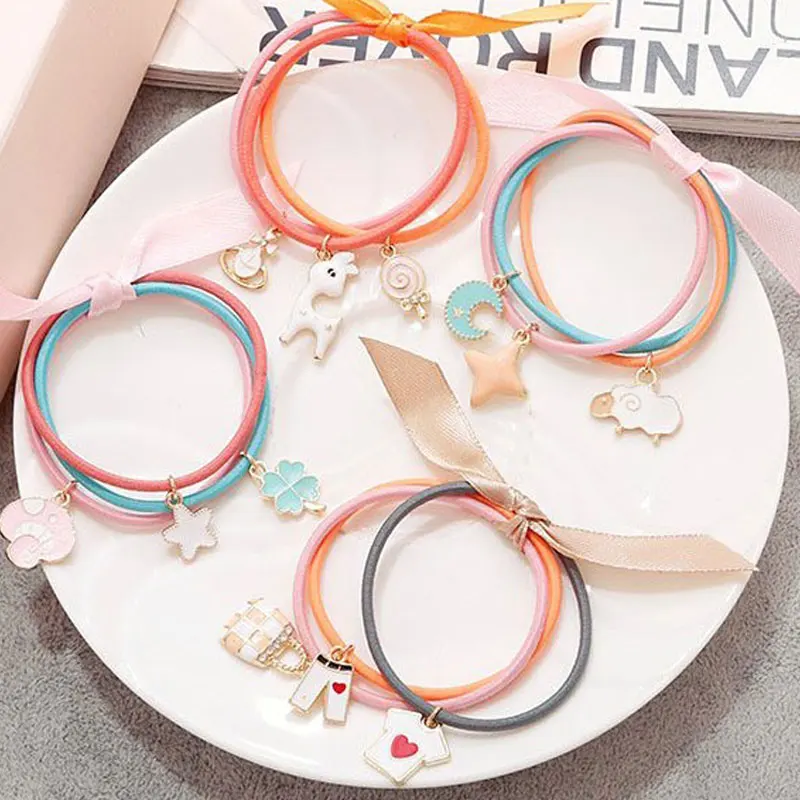 Girls Lovely Color Kid Elastic Hair Band for Women Hair Tie With Ribbon Children Cute Pendant Rubber Bands Three-in one Scrunchy
Girls Lovely Color Kid Elastic Hair Band for Women Hair Tie With Ribbon Children Cute Pendant Rubber Bands Three-in one Scrunchy