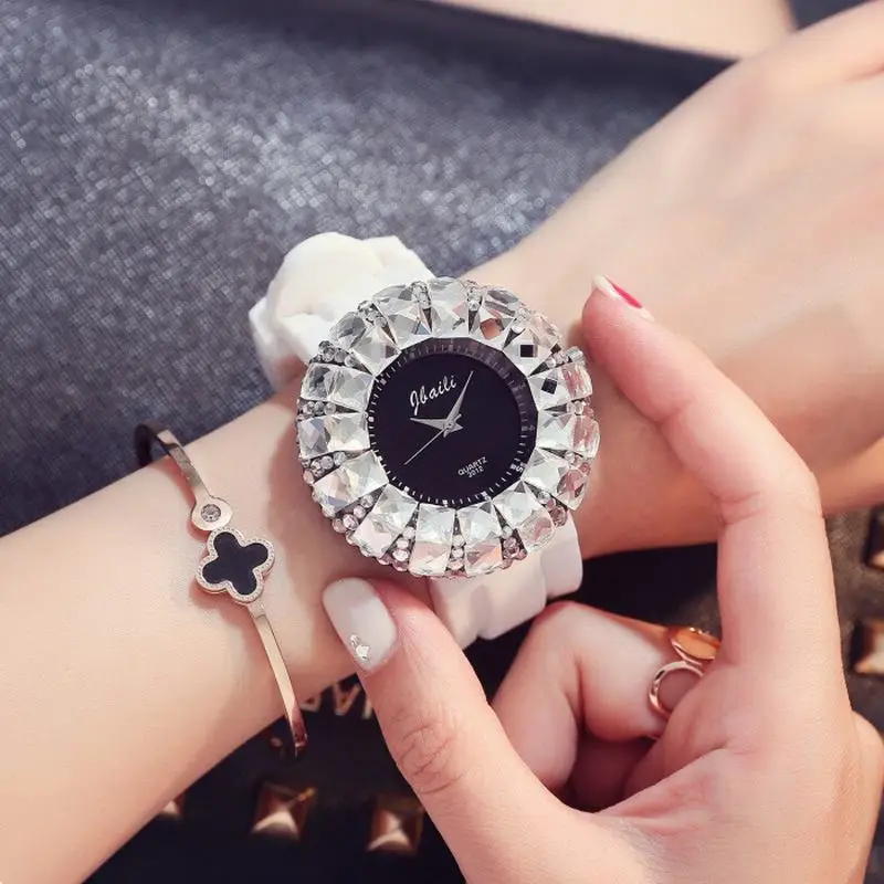 Mdnen Women Watches 2019 Luxury Bracelet Brand Diamond Quartz Ladies Silicone Watch Black White Clock Dress relogio feminino | Наручные
