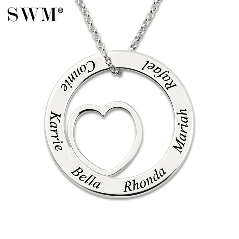 Women's Custom Name Necklace Silver 925 Costume Family Names Necklaces Love Heart Circle Letter Chain Jewelry for Mom Grandma
Women's Custom Name Necklace Silver 925 Costume Family Names Necklaces Love Heart Circle Letter Chain Jewelry for Mom Grandma