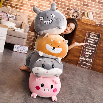 

1pc New Corner Bio Pillow Japan Anime Stuffed Plush Baby Soft Totoro/Corgi/Hamster/Pig Pillow Doll Toy Kid Valentine Gifts