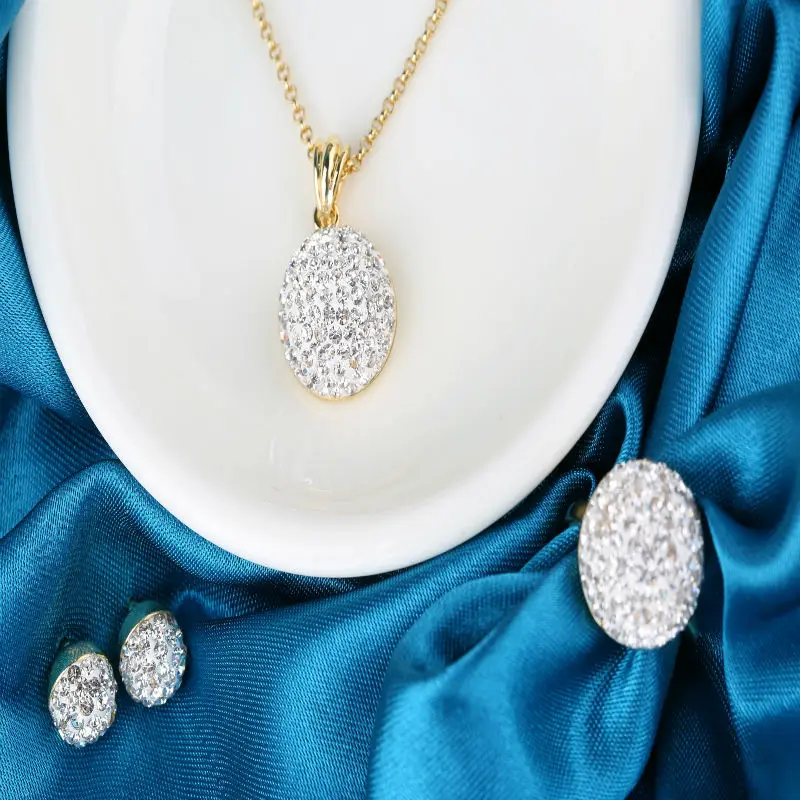 Kfvanfi New Arrival Item Zinc Alloy Gold color White Rhinestones Crystal Earrings Necklaces Rings Jewelry Sets For Women Gift
Kfvanfi New Arrival Item Zinc Alloy Gold color White Rhinestones Crystal Earrings Necklaces Rings Jewelry Sets For Women Gift