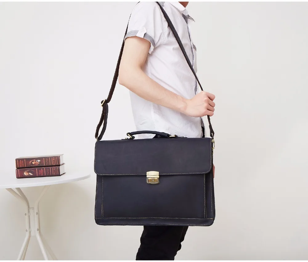 Business Satchel Briefcase For Laptop