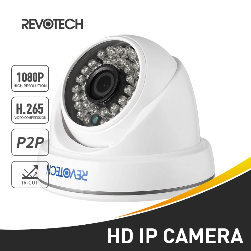 FHD H.265 1920x1080P 2.0MP домашняя IP камера ночного видения 36 светодиодный ИК купольная